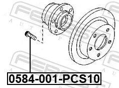 Wheel Stud 0584-001-PCS10