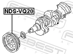 FEBEST NDS-VQ20 Belt Pulley, crankshaft