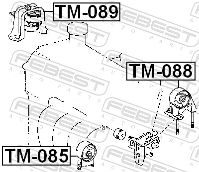 Mounting, engine TM-088