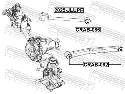 FEBEST CRAB-082 Mounting, control/trailing arm
