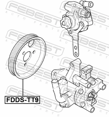 Belt Pulley, power steering pump FDDS-TT9