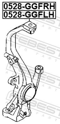 FEBEST 0528-GGFLH Steering Knuckle, wheel suspension