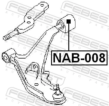 Mounting, control/trailing arm NAB-008