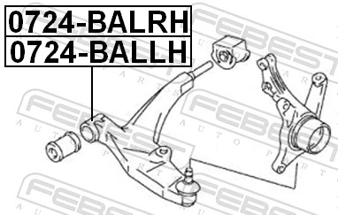 Control/Trailing Arm, wheel suspension 0724-BALRH