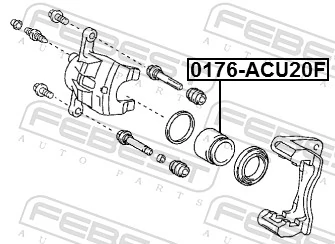 FEBEST 0176-ACU20F Piston, brake caliper