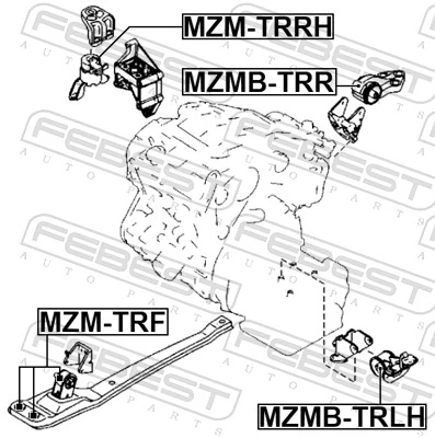 Mounting, engine MZM-TRRH