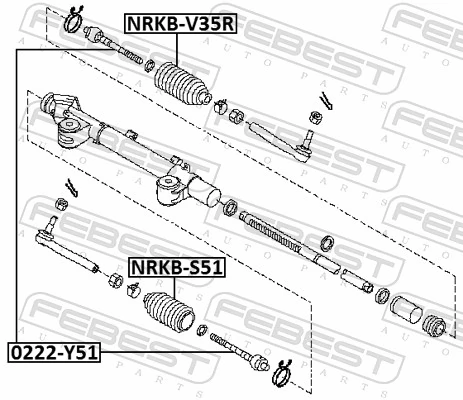 FEBEST 0222-Y51 Inner Tie Rod