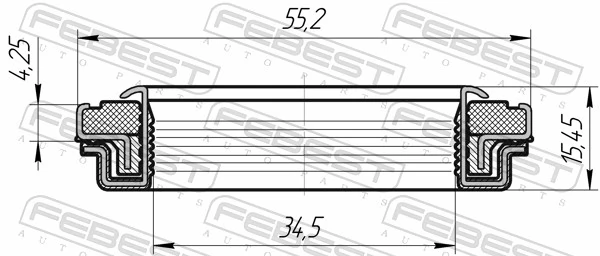 FEBEST 95RFW-35550416X Shaft Seal, drive shaft