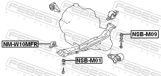 FEBEST NM-W10MFR Mounting, engine