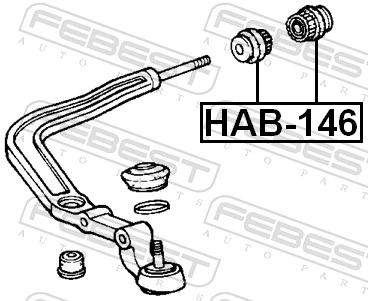 FEBEST HAB-146 Mounting, control/trailing arm
