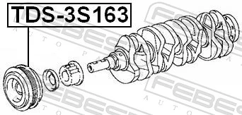 FEBEST TDS-3S163 Belt Pulley, crankshaft