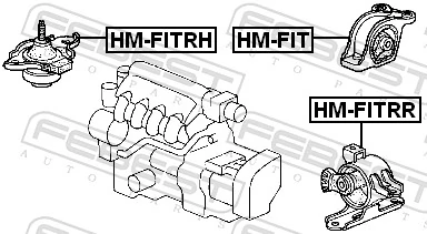 Mounting, engine HM-FITRH