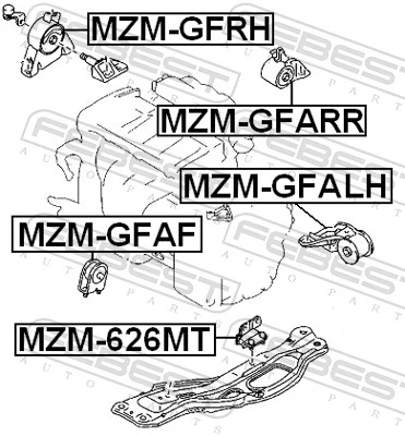 FEBEST MZM-626MT Mounting, engine