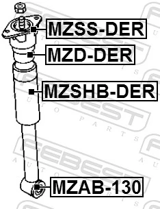 Bush, shock absorber MZAB-130