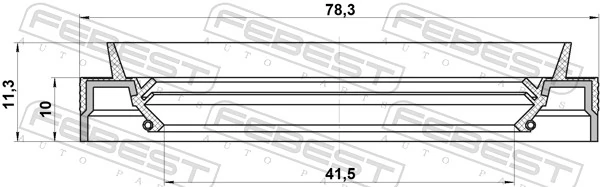 FEBEST 95JES-43781011C Shaft Seal, drive shaft