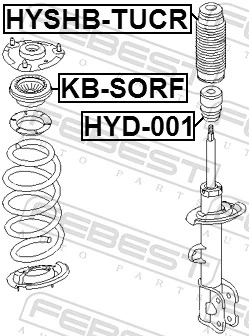 Rolling Bearing, suspension strut support mount KB-SORF