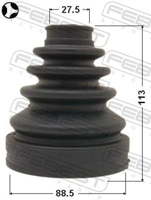 Bellow, drive shaft 0115-GRJ120T