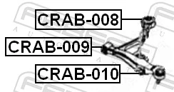 Mounting, control/trailing arm CRAB-008
