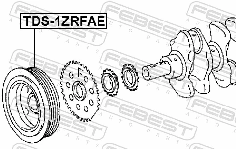 FEBEST TDS-1ZRFAE Belt Pulley, crankshaft