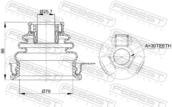 Joint Kit, drive shaft 2411-LOGLH