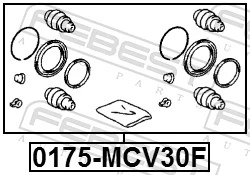 FEBEST 0175-MCV30F Repair Kit, brake caliper