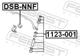 FEBEST DSB-NNF Mounting, stabiliser bar