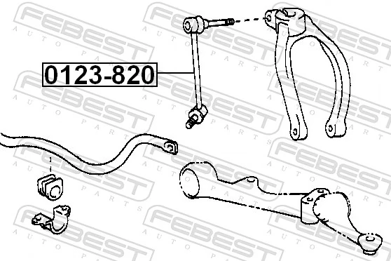 Link/Coupling Rod, stabiliser bar 0123-820