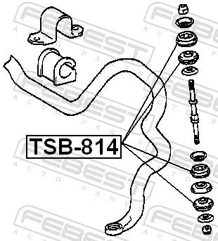 Mounting, axle strut TSB-814