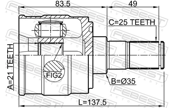 Joint Kit, drive shaft 2211-TAAT