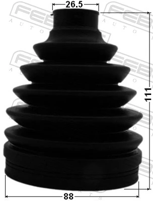 Bellow, drive shaft 0117P-ZNR