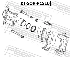FEBEST KT-SOR-PCS10 Accessory Kit, brake caliper