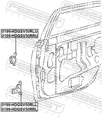 FEBEST 0199-HDGSV50RLL Door Hinge