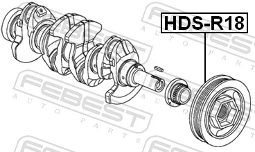 Belt Pulley, crankshaft HDS-R18