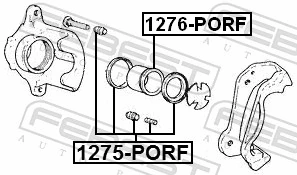 Piston, brake caliper 1276-PORF