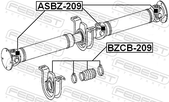 Joint, propshaft ASBZ-209