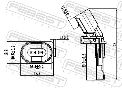 Sensor, wheel speed 23606-012