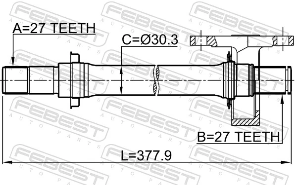FEBEST 0312-FKMTRH Drive Shaft