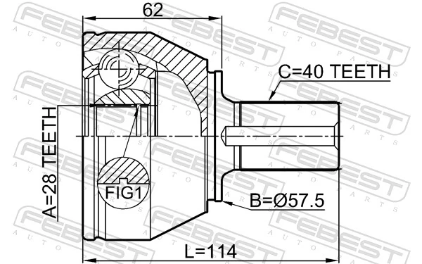 Juego de articulación, árbol de transmisión 2110-CA220