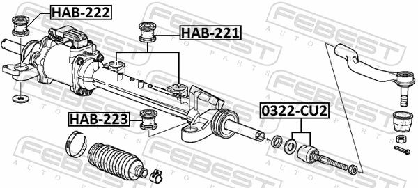 FEBEST 0322-CU2 Inner Tie Rod