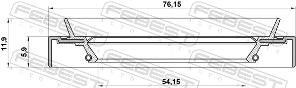 FEBEST 95HDS-56760612X Seal Ring, wheel hub