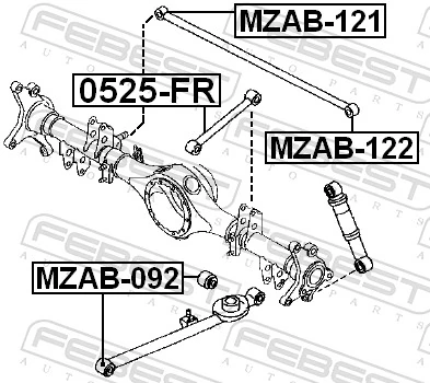 FEBEST 0525-FR Control/Trailing Arm, wheel suspension