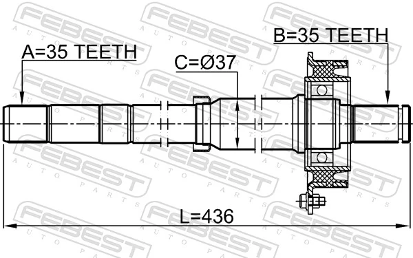 FEBEST 2112-ESC Drive Shaft