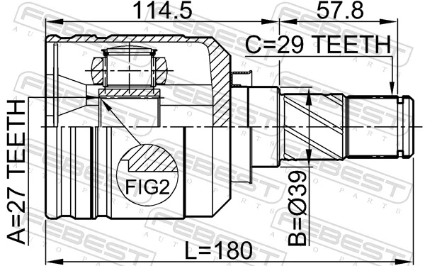 FEBEST 0211-J31LH Joint Kit, drive shaft