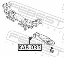 FEBEST KAB-035 Mounting, control/trailing arm