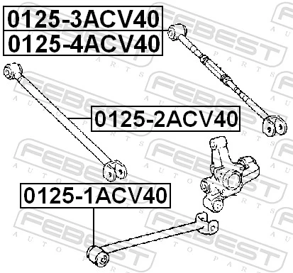 Control/Trailing Arm, wheel suspension 0125-1ACV40