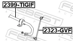 Stabiliser Bar, suspension 2399-TIGIF