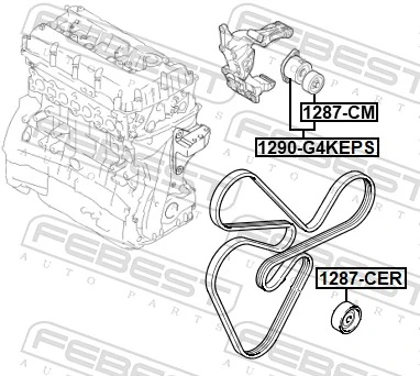 Belt Tensioner, V-ribbed belt 1290-G4KEPS