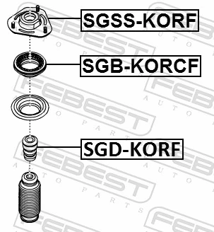 FEBEST SGD-KORF Rubber Buffer, suspension