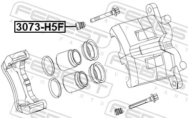 FEBEST 3073-H5F Bellow, brake caliper guide