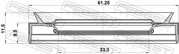 FEBEST 95PES-35610911U Shaft Seal, drive shaft